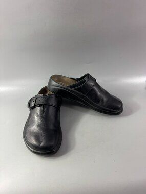 Birkenstock Tatami Black Smooth Leather Comfort Clog Sip On Shoes Size 37